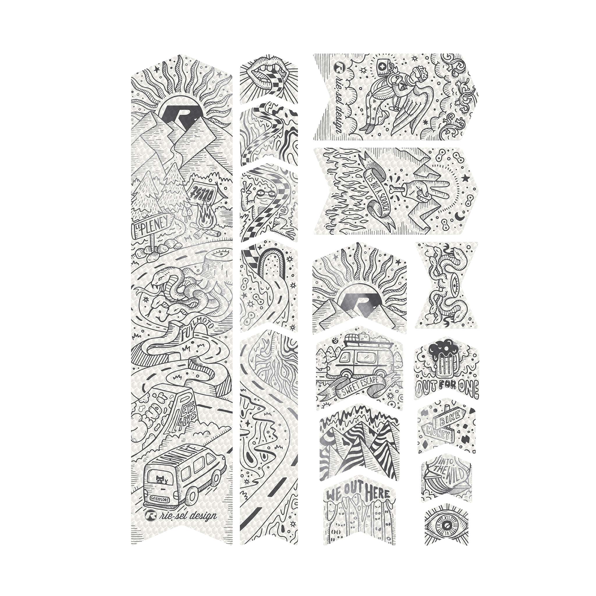 Riesel Design Frame:guard vanlife silver Rahmenschutzfolie