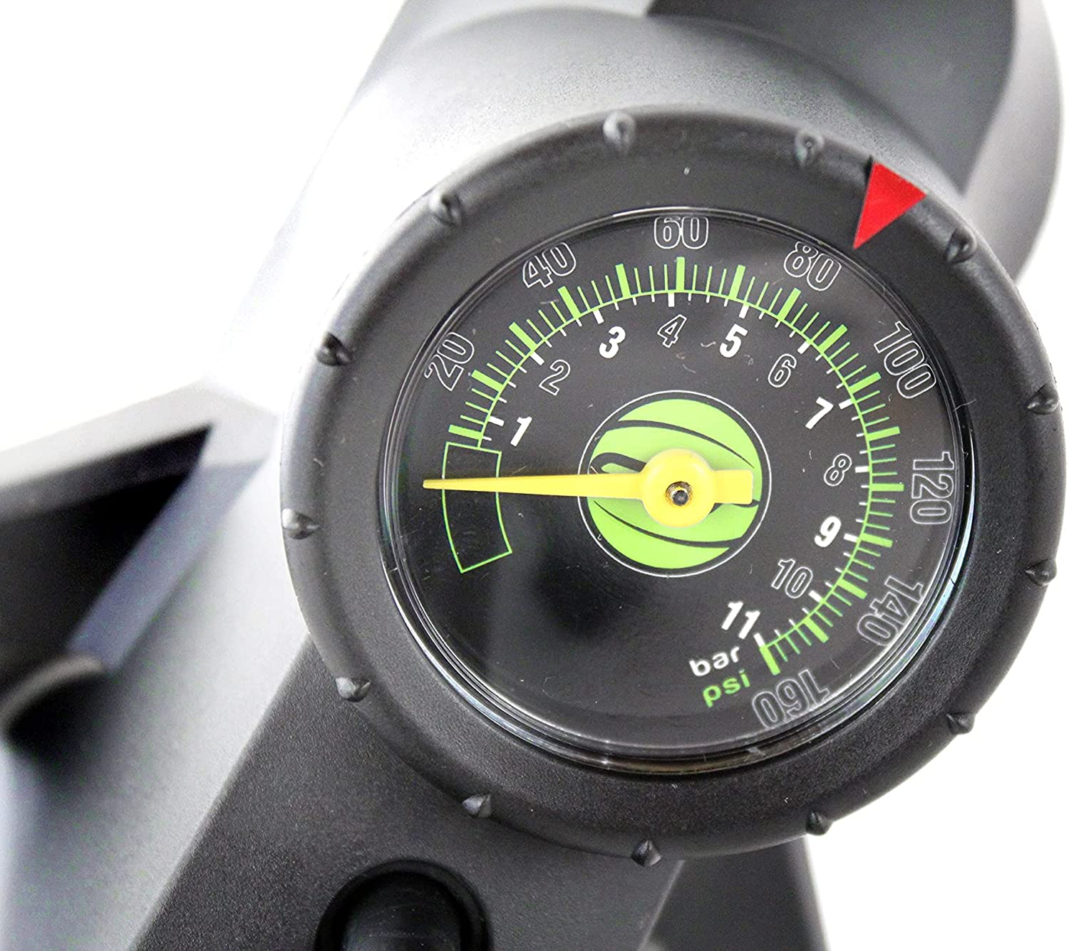 Contec Luftpumpe Standluftpumpe Neongreen  für alle Ventile