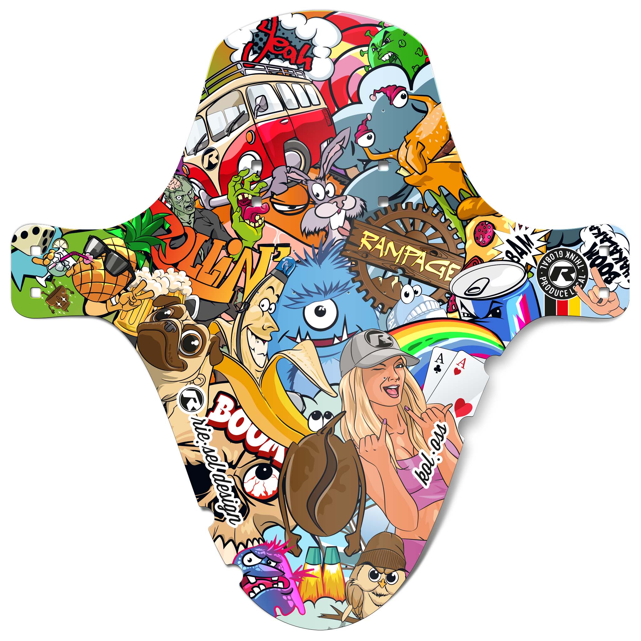 Riesel Design Mud Guard kol:oss stickerbomb eyecatcher
